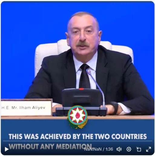 link al video del Presidente della Repubblica Ilham Aliyev